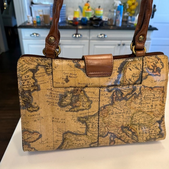 Patricia Nash-European Map-Rienzo Satchel / Shoulder Bag NWOT - Picture 4 of 16
